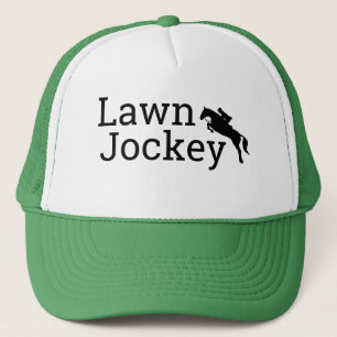 Funny Novelty LAWN JOCKEY Graphic Trucker Hat