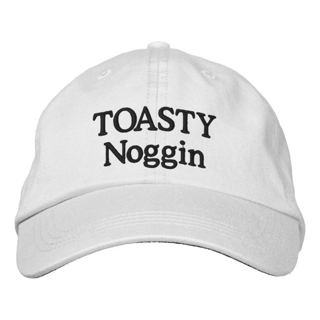 Funny Novelty Mens Sports TOASTY NOGGIN  Embroidered Hat (Front)