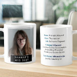 Funny Novelty Mugshot Personalized Photo and Text Coffee Mug<br><div class="desc">Show off your funny "Mug Shot" on this silly, personalized coffee mug! On the front, add your best criminal photo, plus your custom name on the black sign beneath. On the back, fill in all the details of your criminal record (name, alias, job, up to 3 criminal offenses, and your...</div>