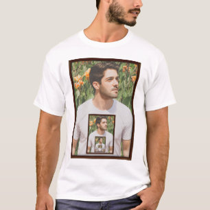 Funny Novelty Optical Illusion Custom Repeat Photo T-Shirt