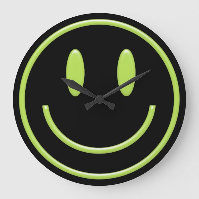 Funny Novelty Smile Face Large Clock (Front)