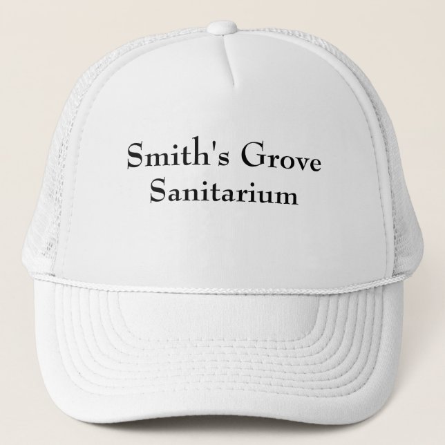 Funny Novelty Smith's Grove Sanitarium Trucker Hat (Front)