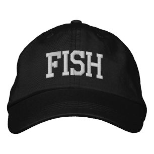 Funny Novelty Sporting Goods Golf Accessories FISH Embroidered Hat