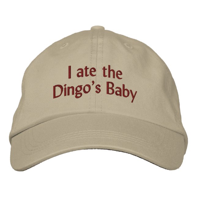 Funny Novelty Sports I ATE THE DINGO'S BABY Embroidered Hat (Front)
