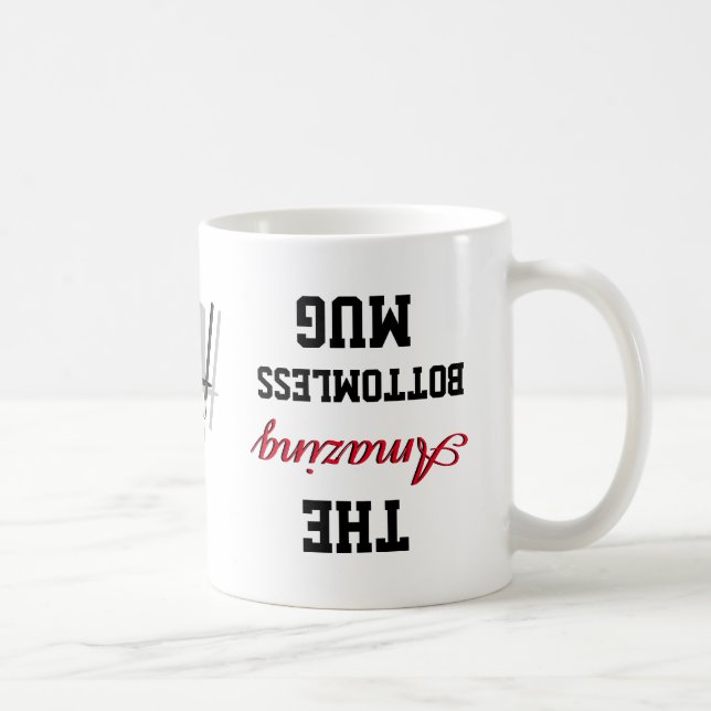 Funny Novelty THE ORIGINAL AMAZING BOTTOMLESS  Coffee Mug (Right)