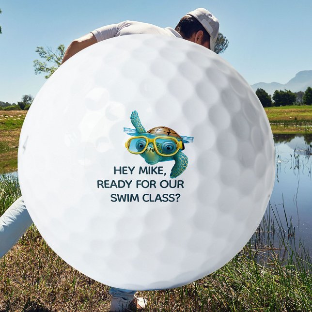 Funny Novelty Water Hole First Name Golf Balls (Creator Uploaded)