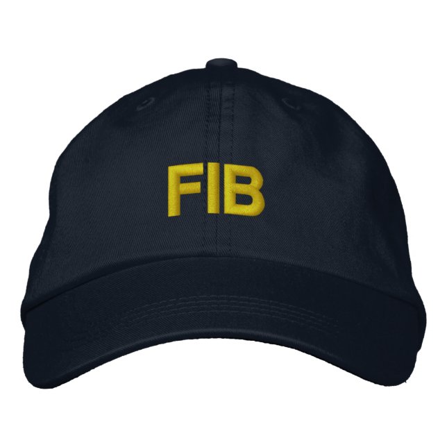 Funny Novelty Women's Mens Fashion FIB Embroidered Hat (Front)
