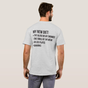 Funny Novelty Workout Humour - My New Diet - Gym T-Shirt