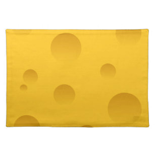 Funny novelty yellow swiss cheese with holes placemat