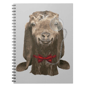 Funny Nubian Goat With Monocle Notebook