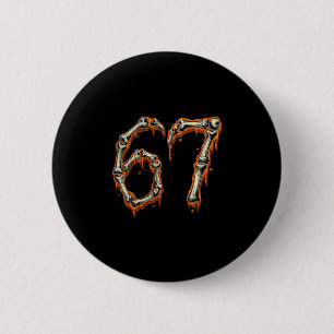 Funny Number 6 67 Meme Costume Matching Group Hall 2 Inch Round Button