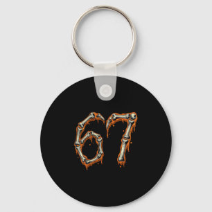 Funny Number 6 67 Meme Costume Matching Group Hall Keychain