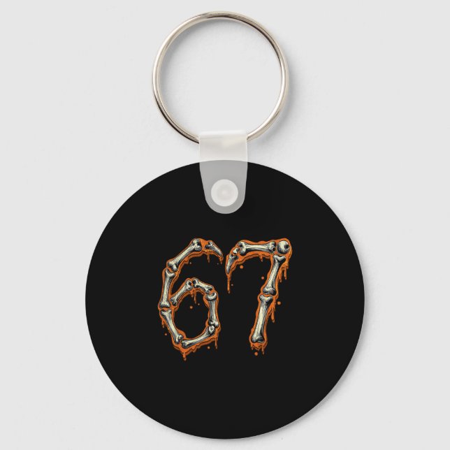 Funny Number 6 67 Meme Costume Matching Group Hall Keychain (Front)