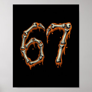 Funny Number 6 67 Meme Costume Matching Group Hall Poster
