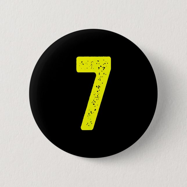 Funny Number 7 67 Meme Costume Matching Group Hall 2 Inch Round Button (Front)