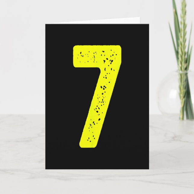 Funny Number 7 67 Meme Costume Matching Group Hall Card (Front)