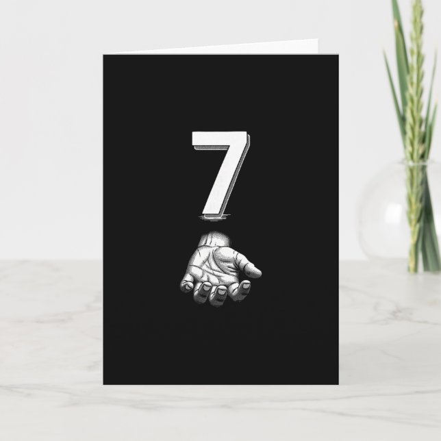 Funny Number 7 Matching 67 Meme Costume  Card (Front)