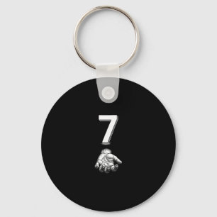 Funny Number 7 Matching 67 Meme Costume Keychain