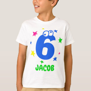 Funny Number and Name Boys Birthday Stars Cute T-Shirt
