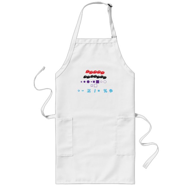 FUNNY NUMBERS  LONG APRON (Front)