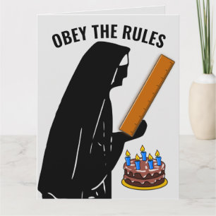 FUNNY NUN CATHOLIC BIRTHDAY OBEY GREETING CARDS