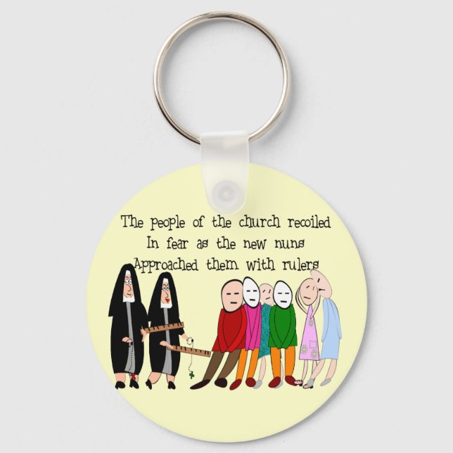 Funny Nuns Cards and Gifts Keychain (Front)