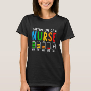 Funny Nurse – Battery Life of a Nurse Graphic Tee