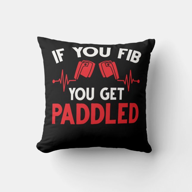 Funny Nurse Cardiology Paramedics Medical Humour Throw Pillow (Front)