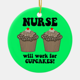 funny nurse ceramic ornament