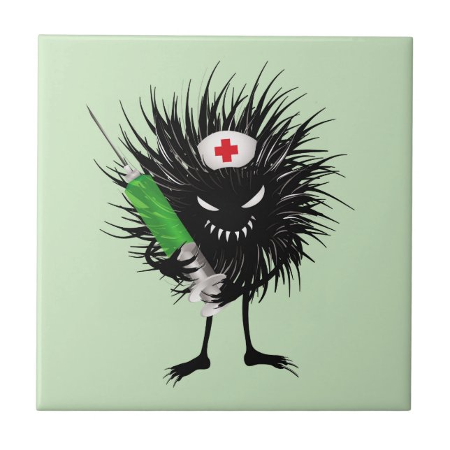 Funny Nurse Cute Goth Character Tile (Front)