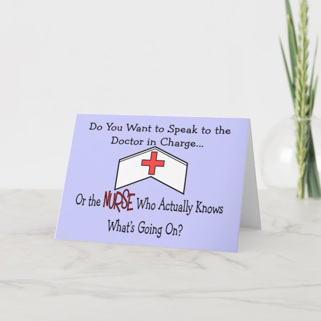 Funny Nurse Gifts Card (Front)