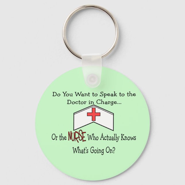 Funny Nurse Gifts Keychain (Front)