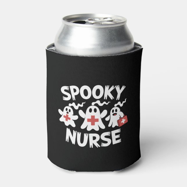Funny Nurse Halloween Can Cooler (Can Front)