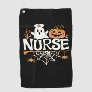 Funny Nurse Halloween Ghost Design Essential T-Shi Golf Towel