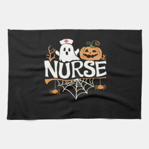 Funny Nurse Halloween Ghost Design Essential T-Shi Kitchen Towel