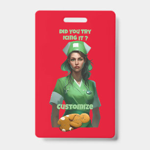 Funny Nurse Icing It Thunder_Cove Badge