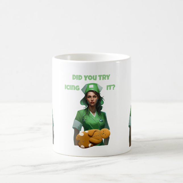 Funny Nurse Icing It Thunder_Cove Coffee Mug (Center)