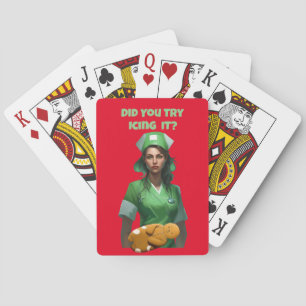Funny Nurse Icing It Thunder_Cove Playing Cards