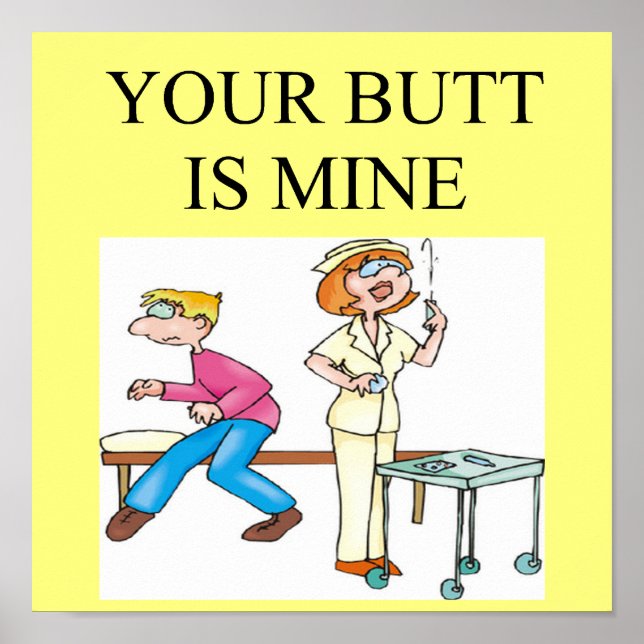 funny nurse joke poster (Front)