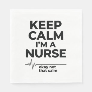 Funny Nurse Keep Calm Vintage Engraving Shirt Desi Napkin