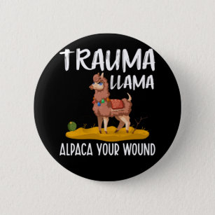 Funny Nurse Llama Joke 2 Inch Round Button