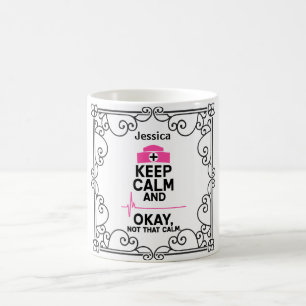 FUNNY Nurse Mug - Keep Calm Not FLATLINE