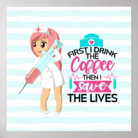 Funny Nurse Saying with Big Hypodermic Needle