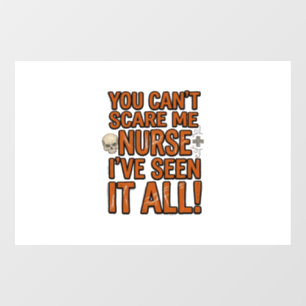 Funny Nurse Seen It All Vintage Halloween Design_1 Window Cling