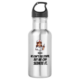 Funny Nurse Stainless Steel Water Bottle 