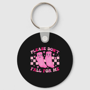 Funny Nurse Valentine Please Don't Fall For Me Rn Keychain