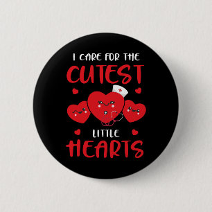 Funny Nurse Valentine’s Day Rn Icu Er Women V-day 2 Inch Round Button