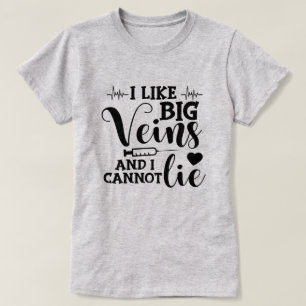 Funny Nurse veins word art  T-Shirt