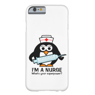 Funny nursing iPhone 6 case   cute penguin nurse