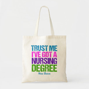 Funny Nursing School Graduation Personalized Nurse Tote Bag